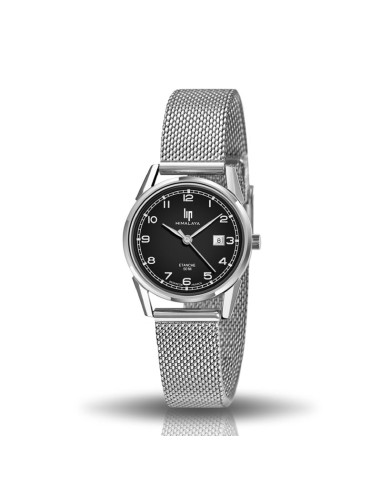 LIP - Montre Femme Himalaya Argentée et Noire pas cher