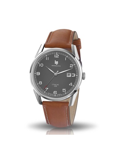 LIP - Montre Homme Himalaya Noire Cuir Marron chez Cornerstreet bien 