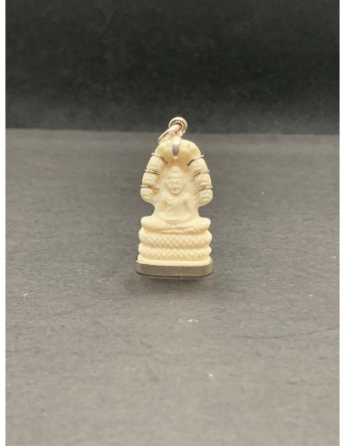 Pendentif Bouddha Naga Serti d'Argent Couleur Ivoire 50-70% off 